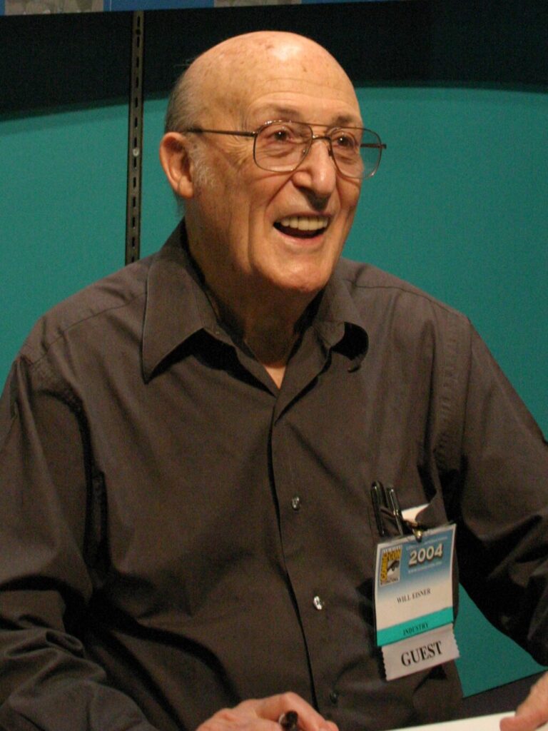 Will Eisner at San Diego Comic Con in 2004 (Wikimedia Commons)