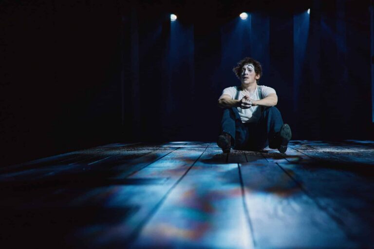 Ethan Slater as Marcel Marceau in "Marcel on the Train" (Emilio Madrid)