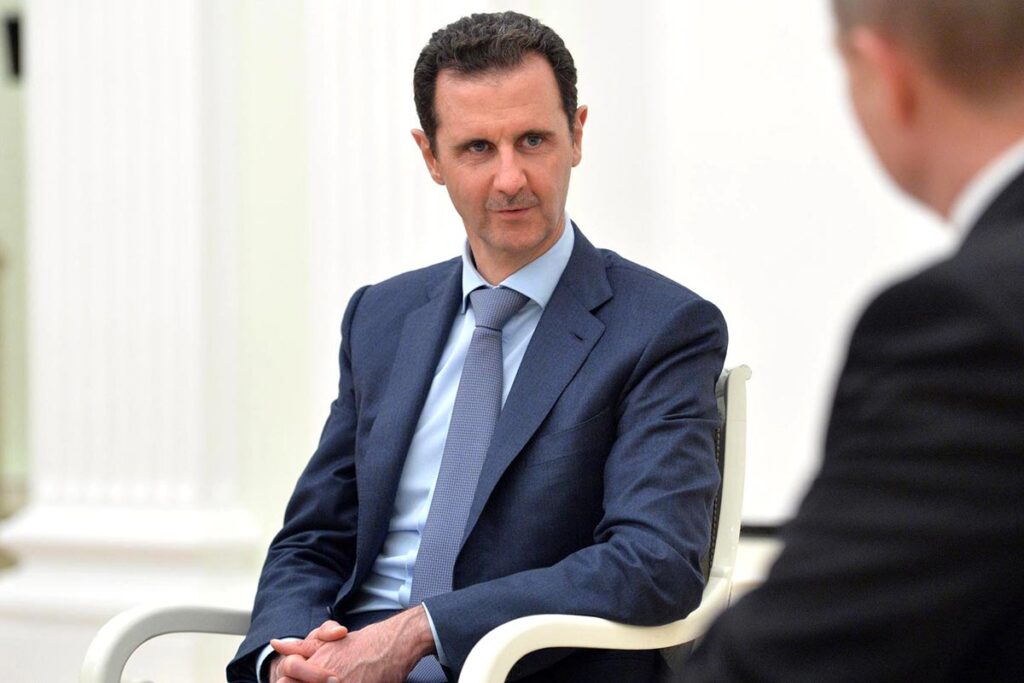 Syrian President Bashar al-Assad with Russian President Vladimir Putin. October 20, 2015. 