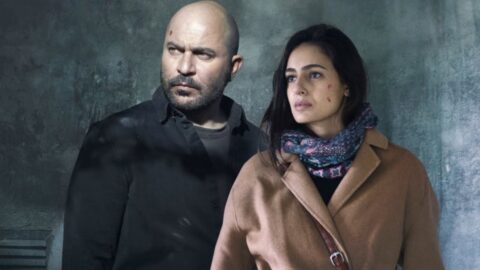 Fauda's Lior Raz and Lucy Ayoub. Photo courtesy of Yes/Elia Spinopolos