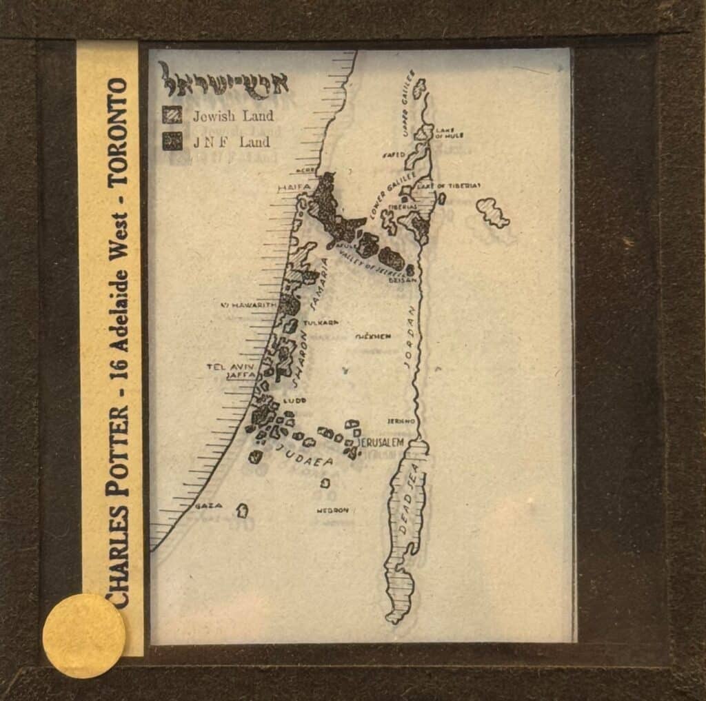 Map of JNF- and Jewish-owned land (Courtesy of David Matlow)