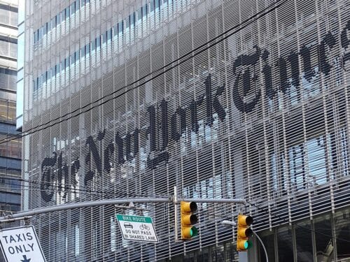 The New York Times Building in New York City.