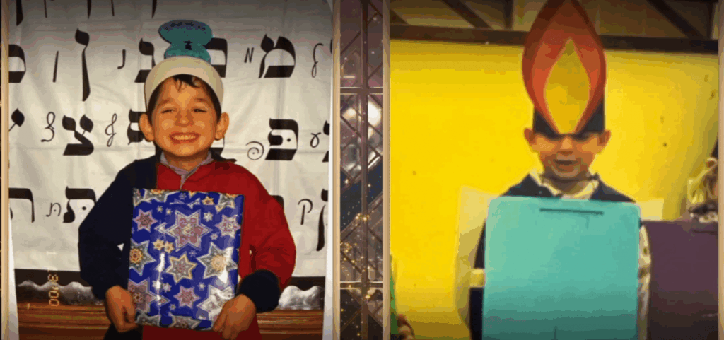 Alan Bersten celebrating Hanukkah as a kid (Disney)