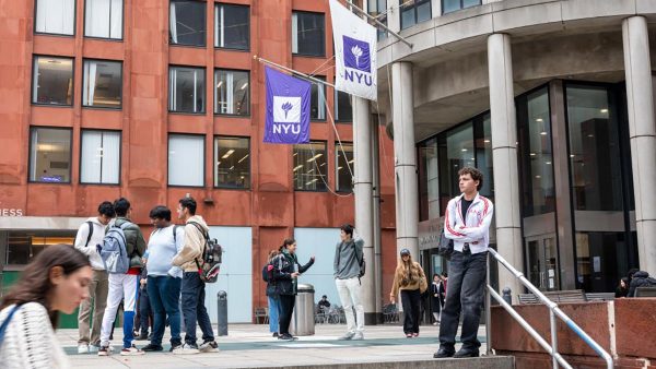 People walk by New York University (NYU) as tensions between supporters of Israel, Palestinians and even Hamas increase on college campuses across the nation on October 30, 2023 in New York City. (Photo by Spencer Platt/Getty Images)