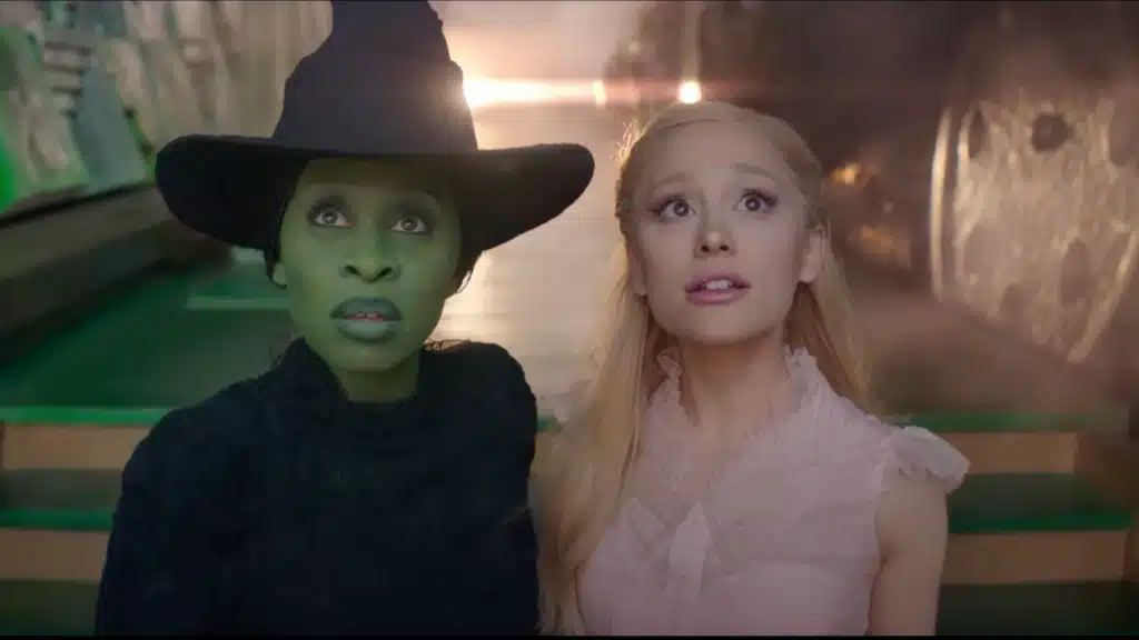 Cynthia Erivo as Elphaba and Ariana Grande as Glinda in "Wicked" (Universal Pictures)