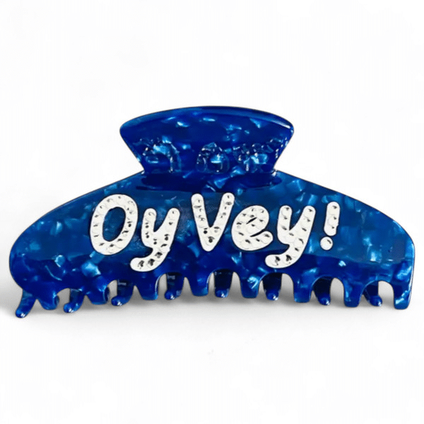 Oy Vey Rhinestone Hair Claw Clip (Silver Spider)