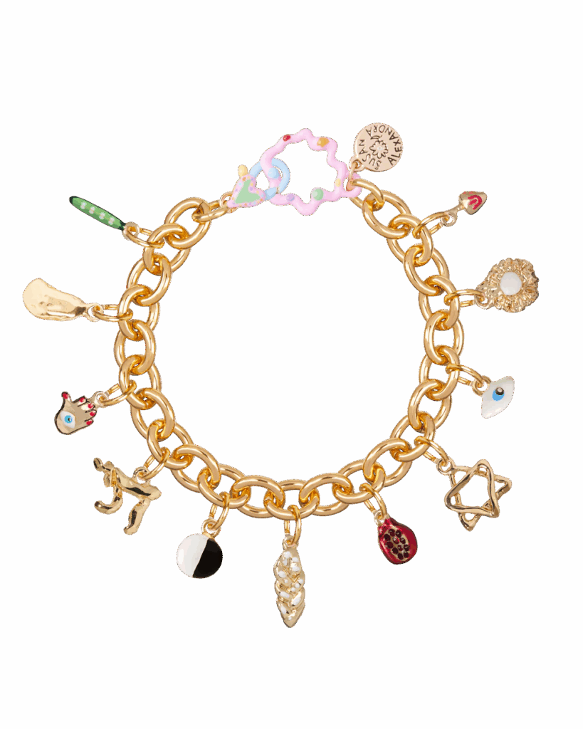 Jewish Gilt bracelet (Susan Alexandra)