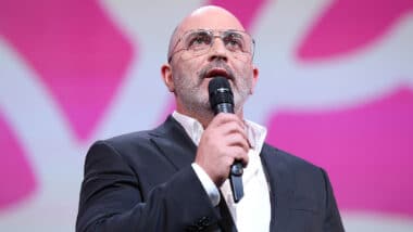 Lior Raz speaks on stage during the opening ceremony of the 6th Canneseries International Festival on April 14, 2023 in Cannes, France. (Photo by Pascal Le Segretain/Getty Images)