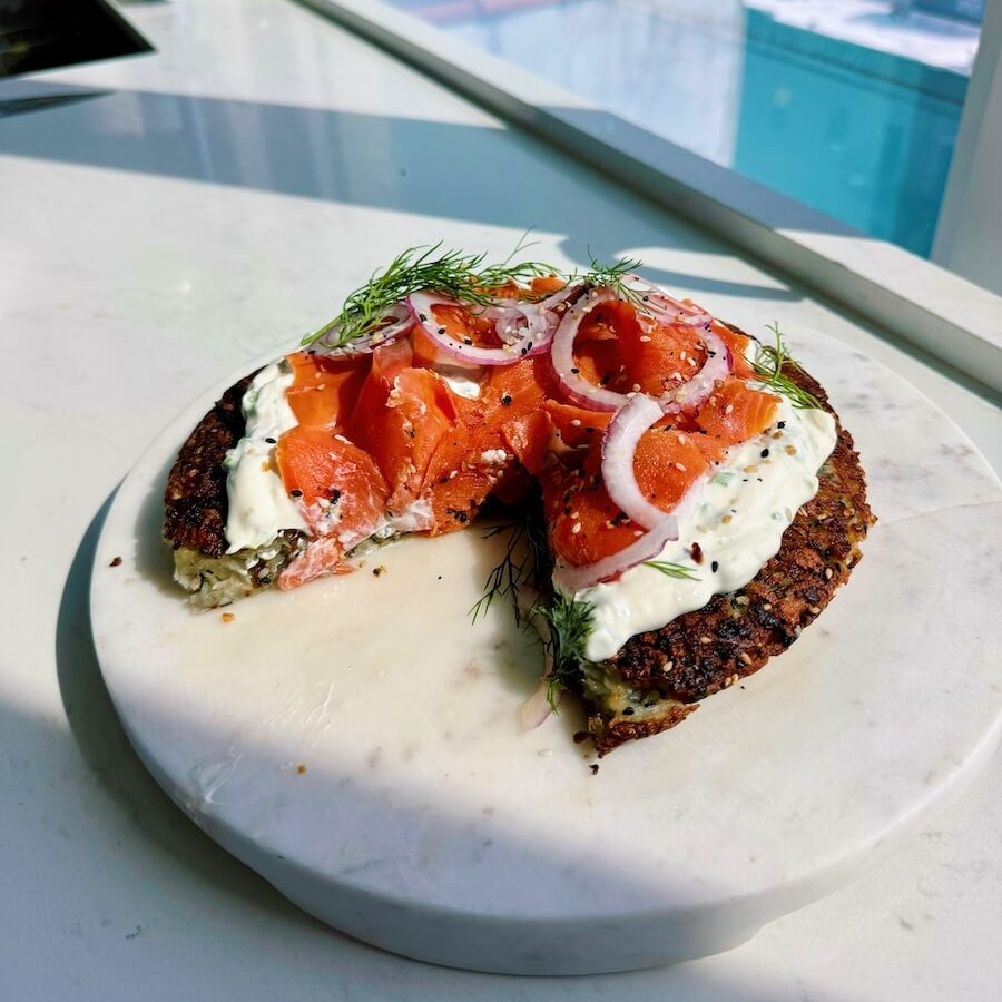 Ryan Nordheimer's giant everything bagel latke (Photo courtesy of Ryan Nordheimer).
