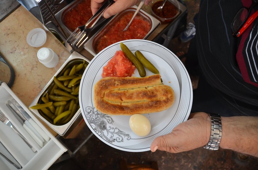 A boureka from Panso Bourekas in the Levinsky Market./Erez Kaganovitz