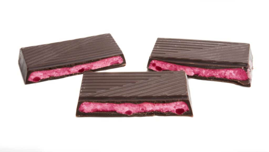 Chocolate with strawberry filling. Photo by oksana2010 via Shutterstock.com