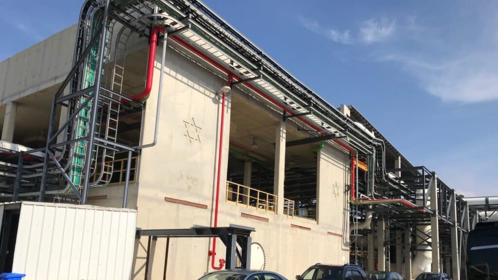 Stars of David mark the Sorek desalination plant in Israel. Photo by Abigail Klein Leichman