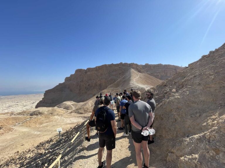 Version Bravo group tour of Masada in Israel. Photo courtesy of Version Bravo